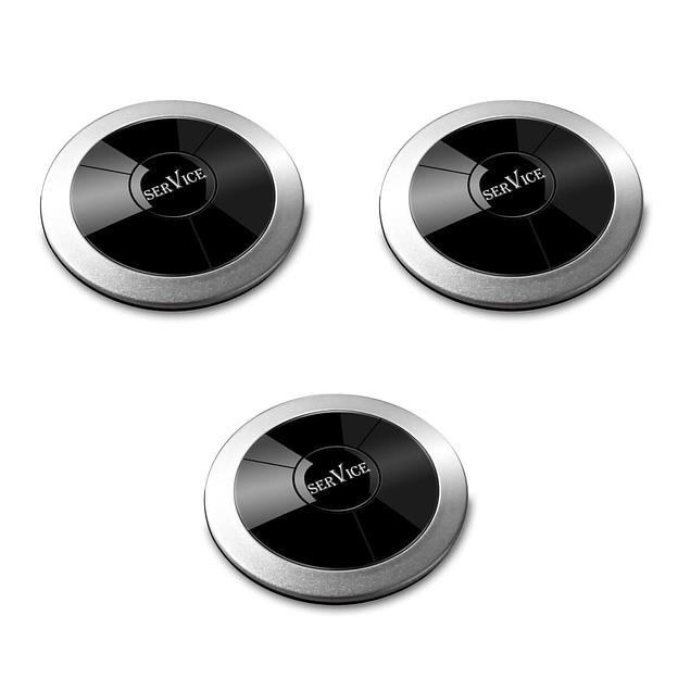 Кнопки вызова универсальные Kromix S22310S. Комплект из 3-х штук, серебристые фото 1