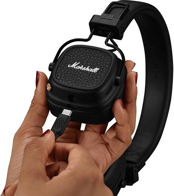 Гарнитура накладные Marshall Major V черный беспроводные bluetooth оголовье фото 9