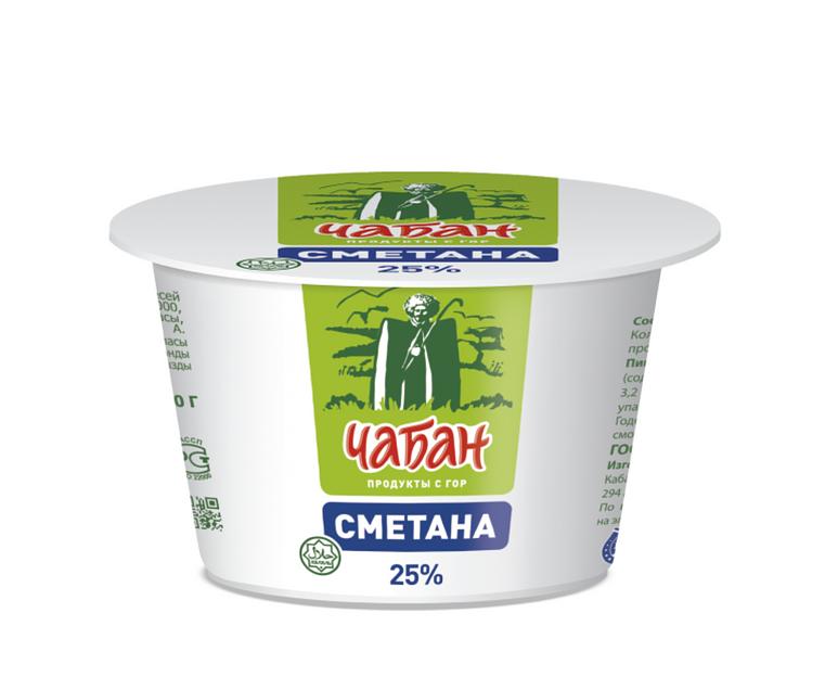 Сметана «Чабан» 25 % стакан 200 г фото 1