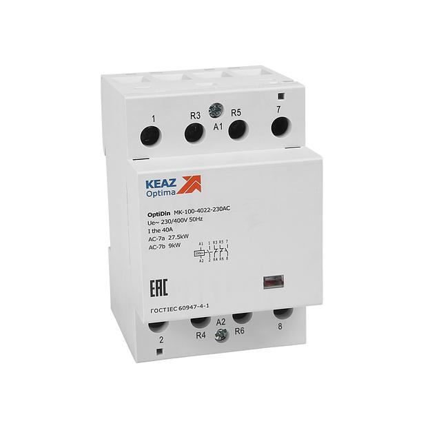 Контактор 230В AC 4НО 40А OptiDin MK-100-4040-230AC фото 1