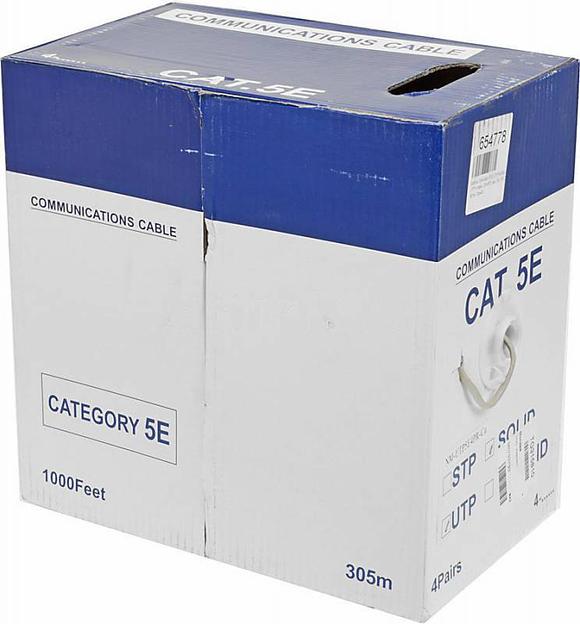 Кабель информационный Lanmaster NM-UTP5E4PR-CU кат.5е U/UTP не экранированный 4X2X25AWG PVC внутренний 305м серый фото 1