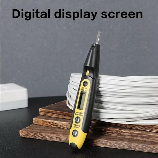 Измерительный и разметочный инструмент Deli Индикаторная отвертка-тестер напряжения цифровая Deli DL8005 (12-250 В) фото 3