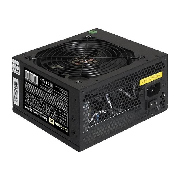 Exegate EX259604RUS-PC Блок питания 650W ExeGate 650NPX (ATX, PC, 12cm fan, 24pin, 4pin, PCIe, 3xSATA, 2xIDE, black, кабель 220V в комплекте) фото 1