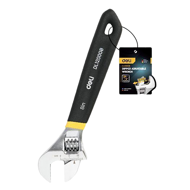 Разводной DL120008 200мм, противоскользящая обливная ручка, диапазон захвата 0-28мм фото 2