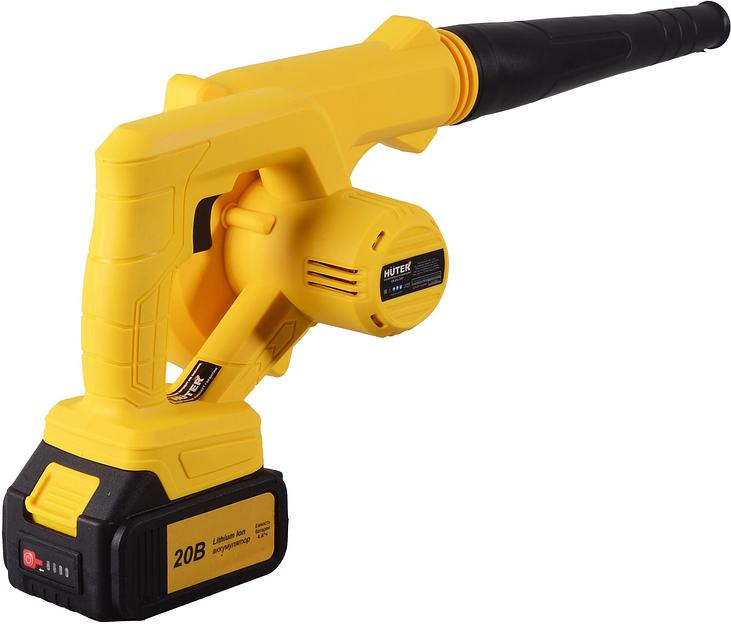 Воздуходувка-пылесос Huter CB-20/2Li пит.:от аккум. желтый фото 3