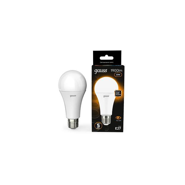 Лампа LED GAUSS E27, груша, 22Вт, A70, 10 шт. [102502122] фото 1