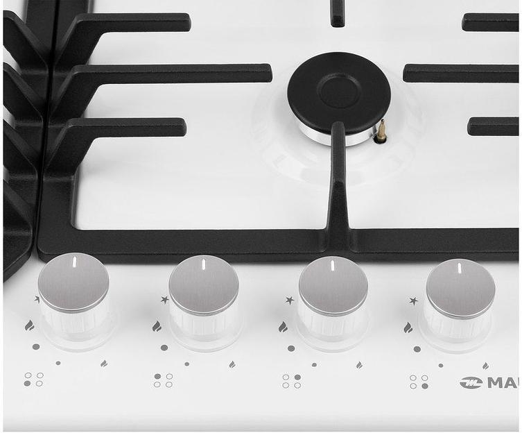 Газовая варочная поверхность Maunfeld EGHE.64.43CW/G белый фото 5