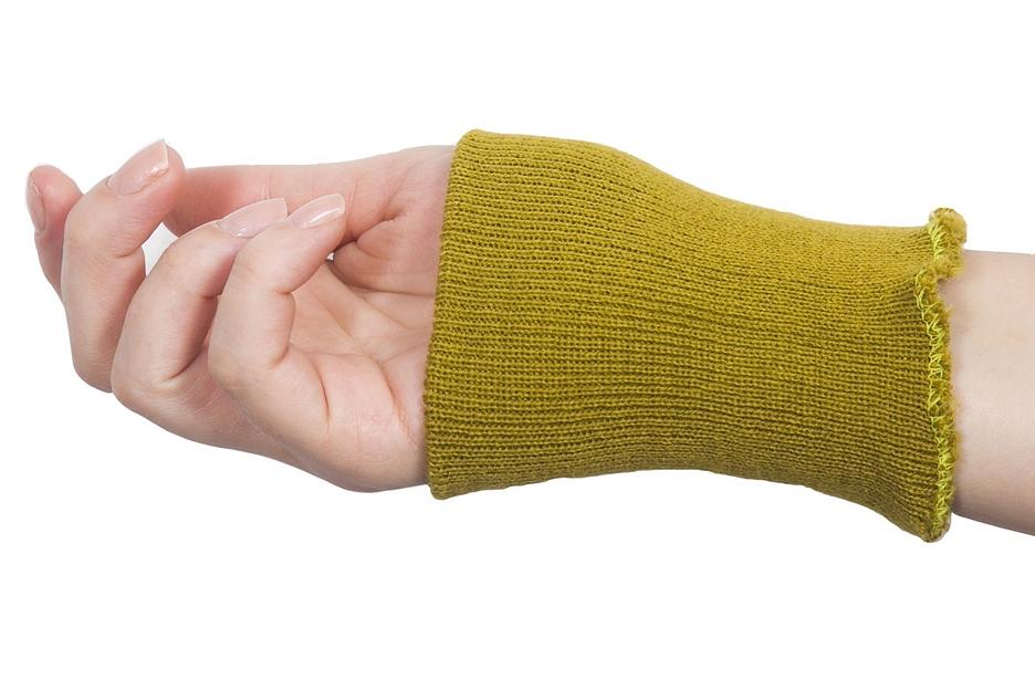 Трикотажные манжеты желтые фото 3