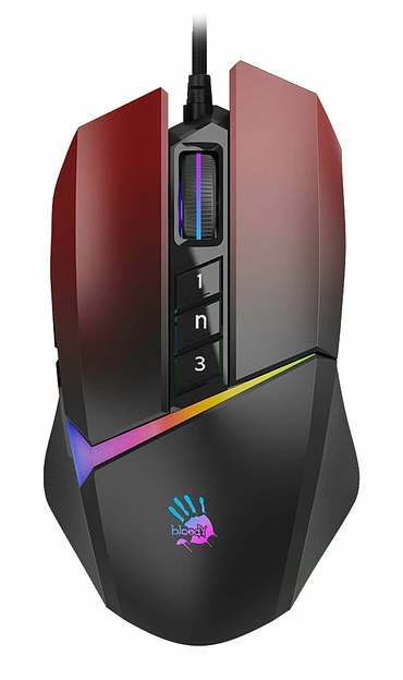 Мышь Bloody W60-Max Gradient Red оптическая 10000CPI 180 см USB фото 1