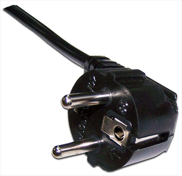 Шнур питания C19-Schuko угловая, 3х1.5, 220В, 16А, черный, 0.5 метра (LAN-PP19/SHA-0.5-BK) фото 3