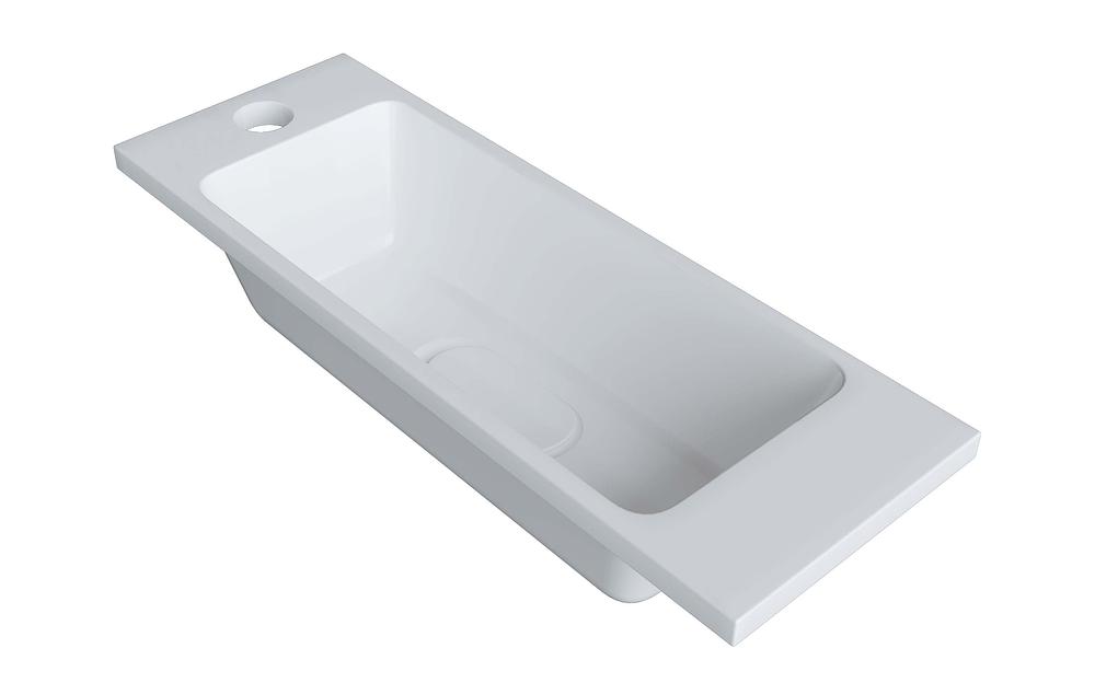 Раковина для ванной полувстраиваемая Uperwood Modul 60 см, белая глянцевая фото 6