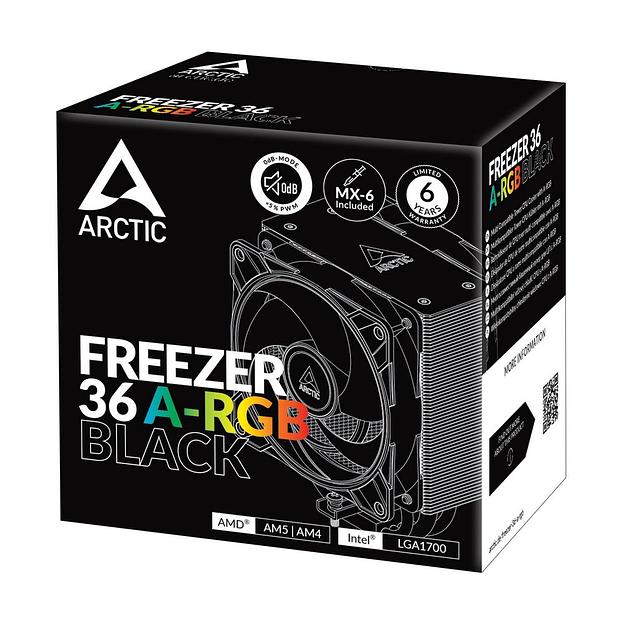 Вентилятор для процессора Arctic Cooling Вентилятор для процессора Arctic Freezer 36 A-RGB (Black) - Retail (Intel: LGA 1851, LGA 1700 AMD: AM5, AM4) (ACFRE00124A) фото 9