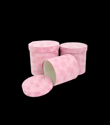 Бархатная шляпная коробка с крышкой фото 1