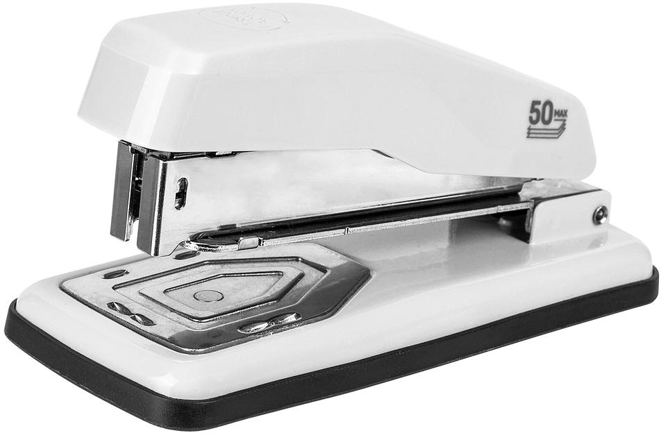 Степлер Deli E0414S/GREY E0414S 24/6 24/8 26/6 (25листов) серый 50скоб металл/пластик коробка фото 1