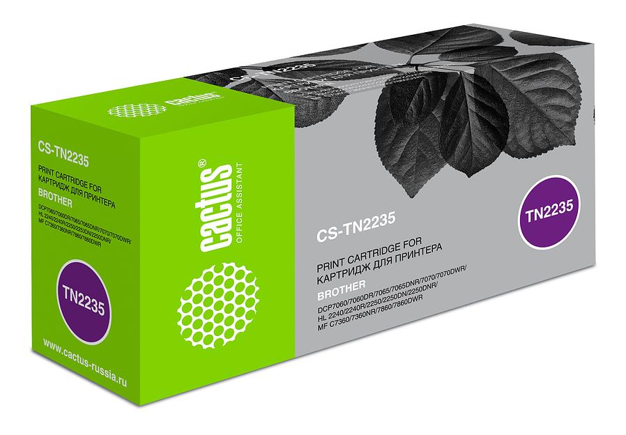 Картридж лазерный Cactus CS-TN2235 TN-2235 черный (1200стр.) для Brother DCP7060/7060DR/7065/7065DNR/7070/7070DWR/HL-2240/2240R/2250/2250DN/2250DNR/MFC-7360/7360NR/7860/7860DWR фото 1