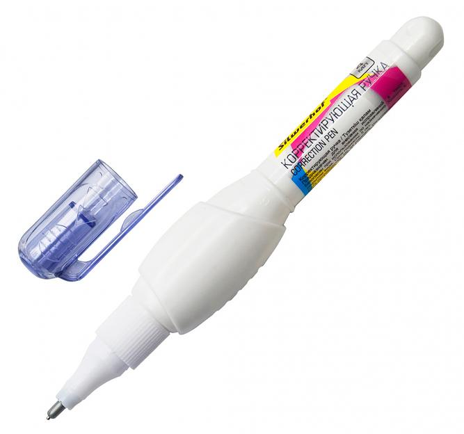 Ручка корректор Silwerhof 443006 шариковый 4мл дисплей картонный фото 1