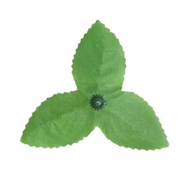 Лист земляничка светлый в сборе 69с 11см (6см от центра) (1670 шт/кг) фото 1