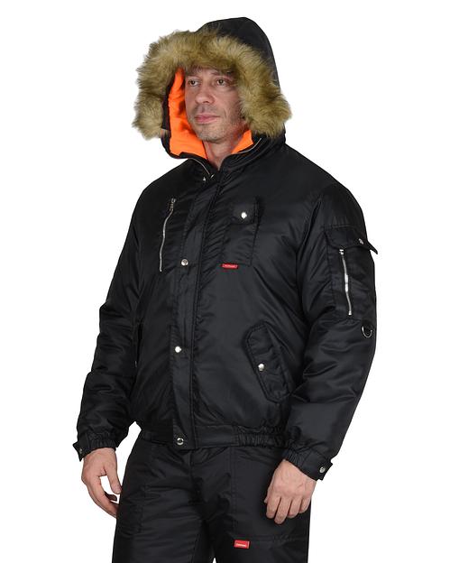 Костюм «Сириус-Аляска» зимний куртка и брюки, черный ОПТ фото 4