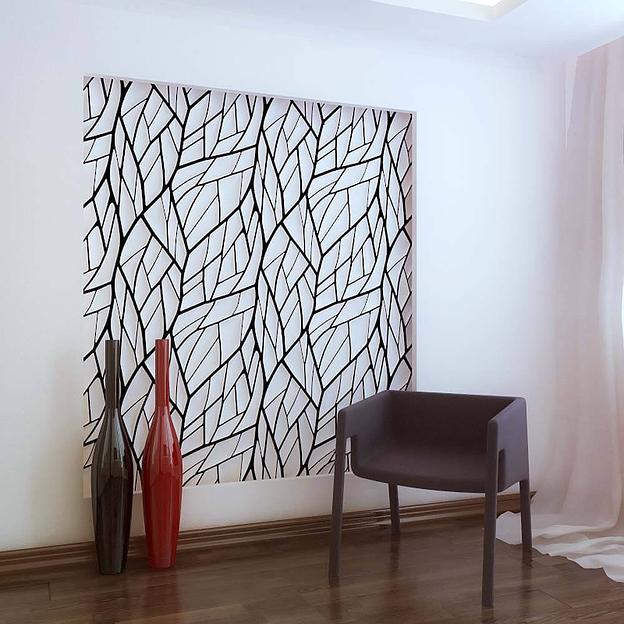 Панель гипсовая 3D эконом «Листья» 500×500 мм фото 4