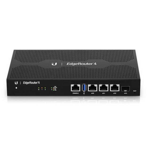 Роутер Ubiquiti ER-4-EU 10/100/1000BASE-TX черный фото 1