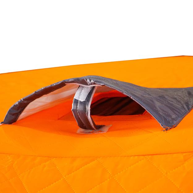 Палатка для зимней рыбалки куб оранжевая AG2038-1 фото 10