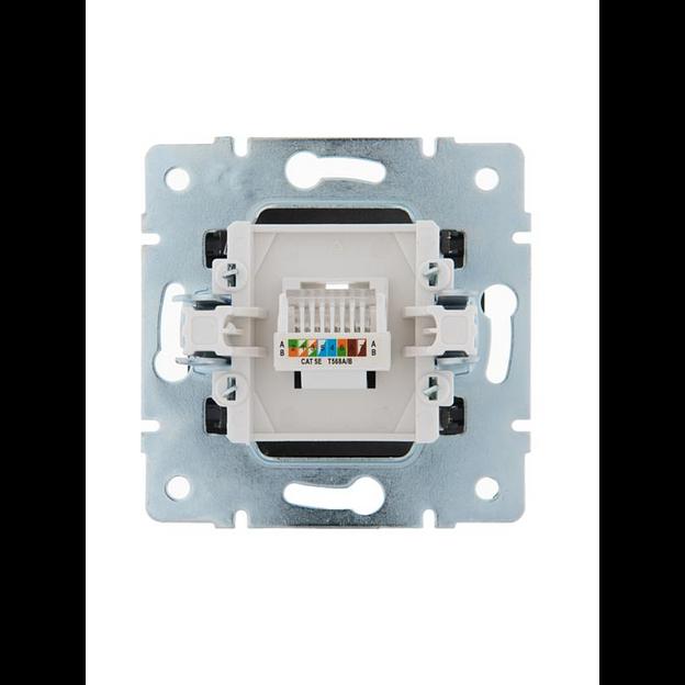 Розетка компьютерная 1-м СП Karina RJ45 механизм черн. бархат LEZARD 707-4288-139 фото 2