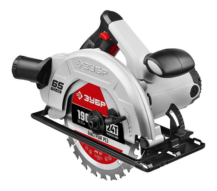 Циркулярная пила (дисковая) Зубр ПД-65 1600Вт (ручная) фото 2