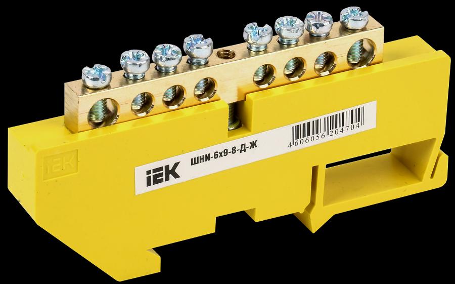 Шина PE земля на DIN-изоляторах ШНИ-6х9-8-Д-Ж фото 1