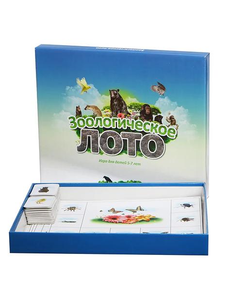 Настольная игра «Зоологическое лото» на 4-х языках ОПТ фото 1