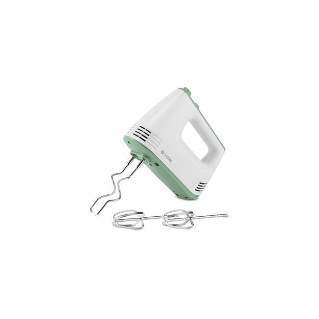 Миксер Vitek VT-1405, ручной, белый и салатовый фото 1