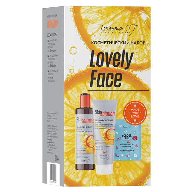 Белита-м набор «lovely face» (серии skin solution тоник /крем для лица и декольте / патч для губ ) фото 1