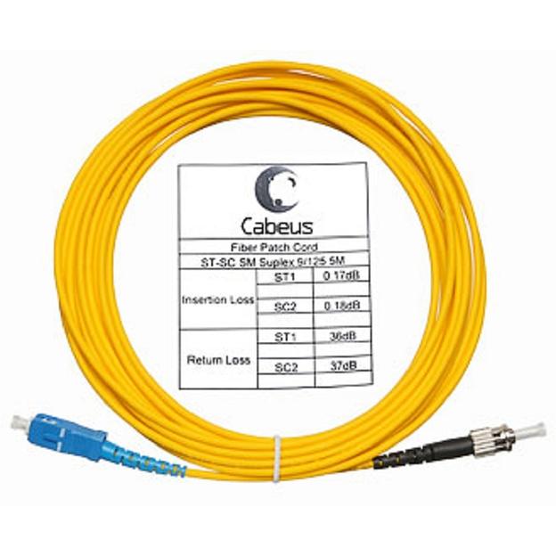 Cabeus FOP(s)-9-SC-ST-5m Шнур оптический simplex SC-ST 9/125 sm 5м LSZH фото 1