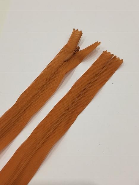 Молния потайная 20см.  Оранжевый фото 1