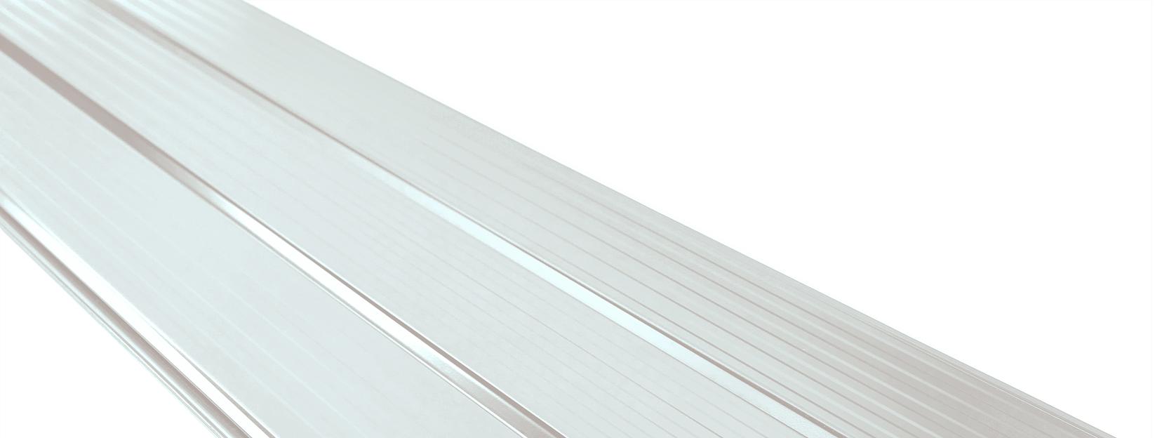 Металлический сайдинг «Тройной софит с рифлением» цвет RAL 9003 ЭКО фото 1