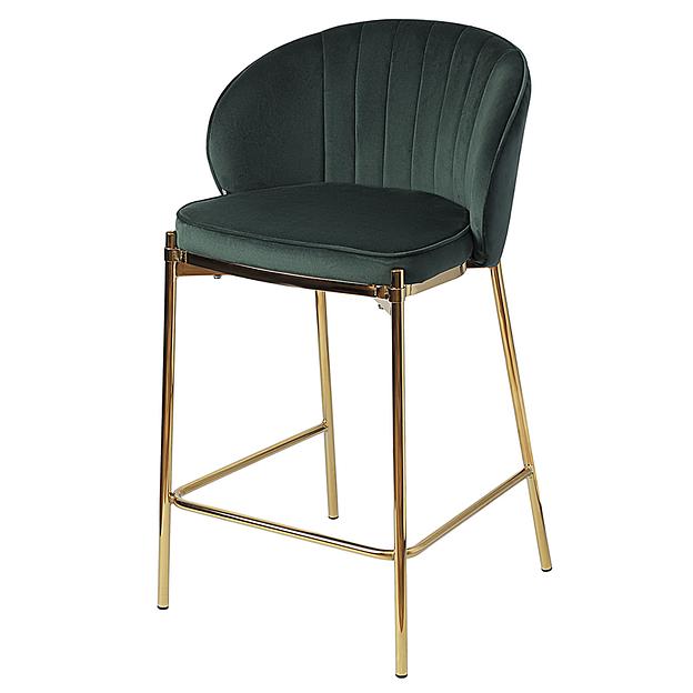 Стул полубарный Coral, велюр, темно-зеленый фото 1