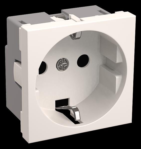 Розетка силовая (1 розетка) IEK (CKK-40D-RSZB2-K01-K) зазем. IP20 белый (упак.:1шт) фото 1