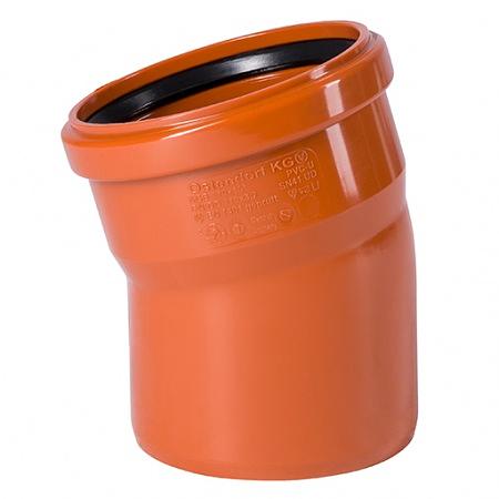 Отвод наружной канализации 110х15 град. фото 1