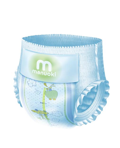 Подгузники-трусики Manuoki «Panties 3Ds» размер L (9-14 кг) 44 шт фото 3