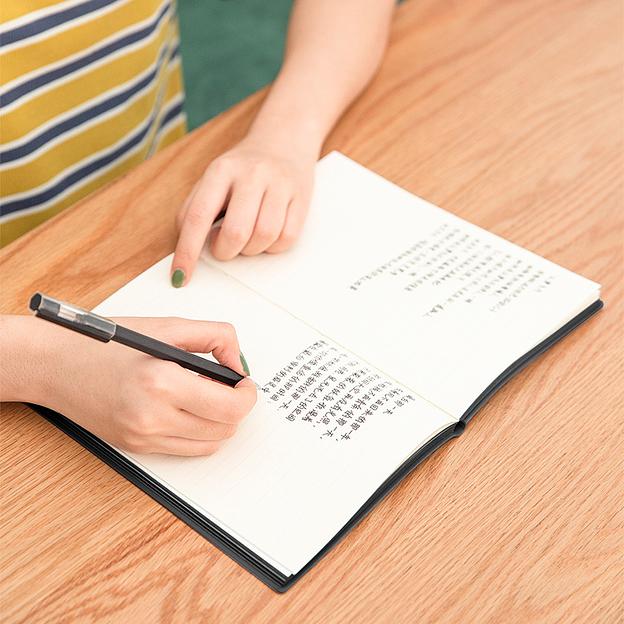 Блокнот Deli 22284BLACK 210х143мм искусст. кожа 96л черный фото 4