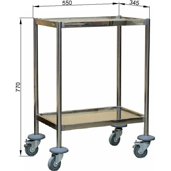 Стол манипуляционный (процедурный) из нержавеющей стали «ЭРГО» серия 100 Э-140-СП фото 2