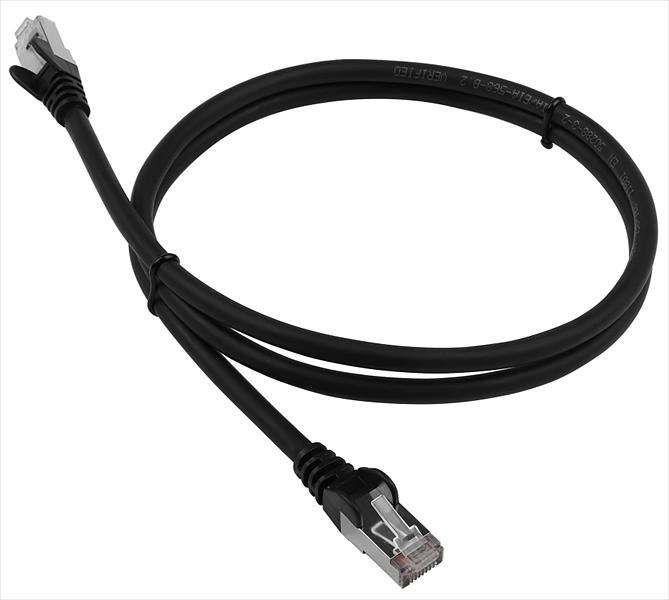 Патч-корд LANMASTER LSZH FTP кат.6, 1.0 м, черный (LAN-PC45/S6-1.0-BK) фото 1