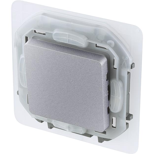 Legrand 673672 Переключатель IP44 - INSPIRIA - 10 AX - 250 В~ - алюминий фото 3