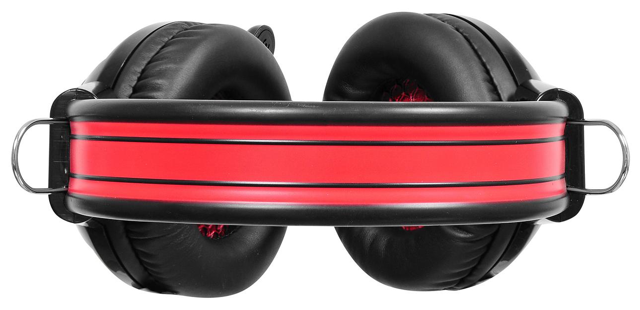Наушники с микрофоном Оклик HS-G300 ARMAGEDDON черный/красный 2.3м мониторные оголовье (337457) фото 4