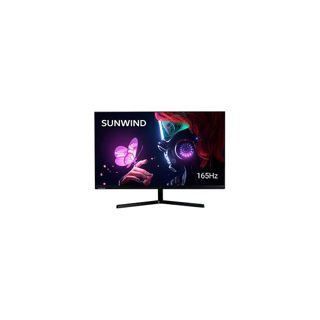 23.8" Монитор SunWind SUN-M24BG110, 1920x1080, VA, 165Гц, 1хHDMI, 1хDP, черный фото 1