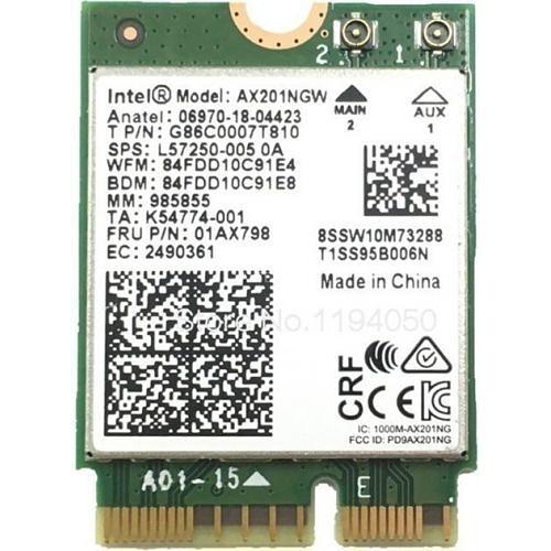 Intel AX201.NGWG.NV Wi-Fi 6 AX201, 2230, 2x2 AX+BT, No vPro, 985855 фото 1