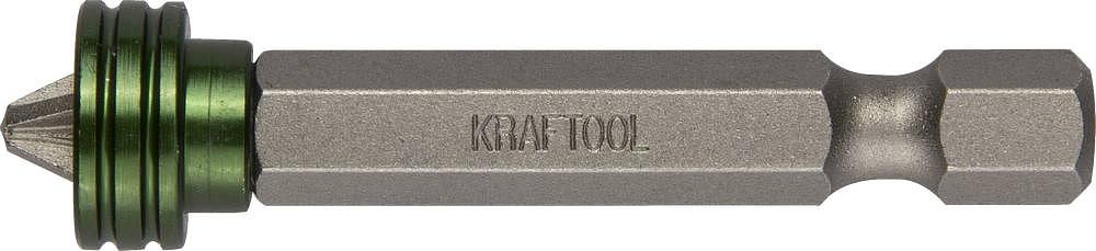 KRAFTOOL Magnet-X PH2, 50 мм, 1 шт, бита с магнитным держателем-ограничителем (26128-2-50-1) фото 1