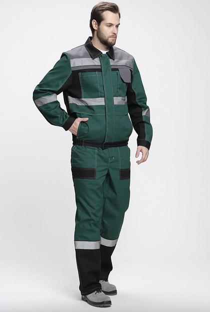 Костюм мужской рабочий «Виват 1» изумрудный, опт фото 3