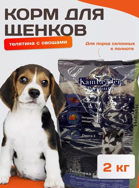 Корм для щенков KamLeader «Holistic Телятина с овощами» 2 кг фото 1