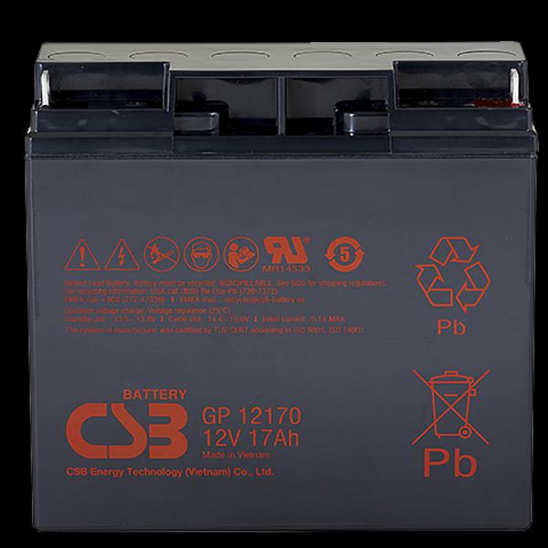 Акб CSB Аккумуляторная батарея для ИБП (12V/17Ah) (GP12170 B3 CSB) фото 1