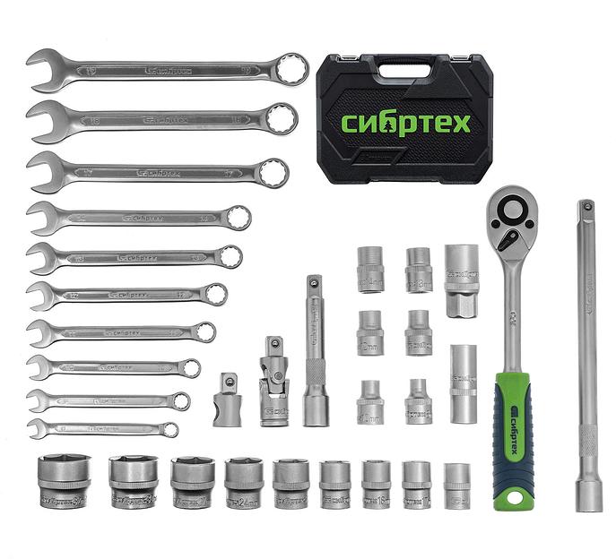 Набор инструментов Сибртех 13393 32 предмета (жесткий кейс) фото 2